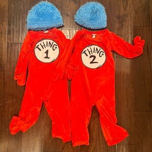 Dr. Seuss Thing 1 and Thing 2 Halloween  Costumes sizes 18-24 months